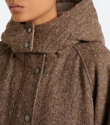 Brunello Cucinelli Hooded wool-blend down jacket | Thumbnail 7 Brunello Cucinelli Hooded wool-blend down jacket | Thumbnail 7