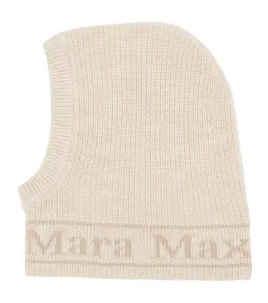 Max Mara Logo intarsia wool balaclava | Thumbnail 1 Max Mara Logo intarsia wool balaclava | Thumbnail 1
