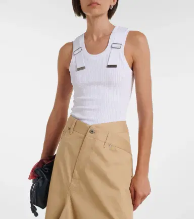 Loewe Ribbed-knit cotton-blend tank top | Thumbnail 5 Loewe Ribbed-knit cotton-blend tank top | Thumbnail 5