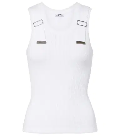 Loewe Ribbed-knit cotton-blend tank top | Thumbnail 1 Loewe Ribbed-knit cotton-blend tank top | Thumbnail 1