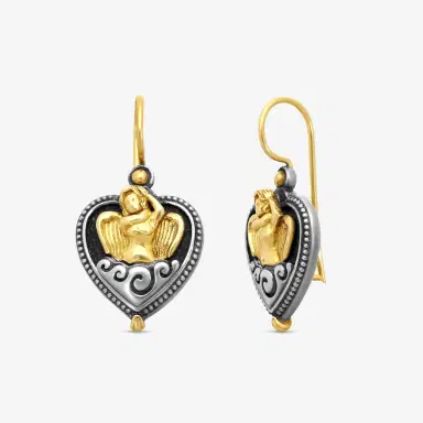 Konstantino Konstantino Angelic Sterling Silver & 18K Yellow Gold Drop Earrings by The Solist | Thumbnail 2 Konstantino Konstantino Angelic Sterling Silver & 18K Yellow Gold Drop Earrings by The Solist | Thumbnail 2