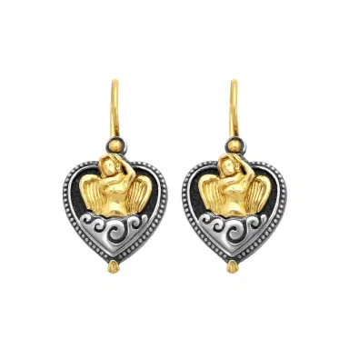 Konstantino Konstantino Angelic Sterling Silver & 18K Yellow Gold Drop Earrings by The Solist | Thumbnail 1 Konstantino Konstantino Angelic Sterling Silver & 18K Yellow Gold Drop Earrings by The Solist | Thumbnail 1