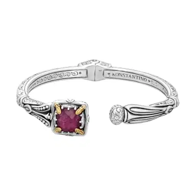 Konstantino Konstantino Gen K Sterling Silver & 18K Yellow Gold Ruby Bangle Bracelet by The Solist | Thumbnail 1 Konstantino Konstantino Gen K Sterling Silver & 18K Yellow Gold Ruby Bangle Bracelet by The Solist | Thumbnail 1