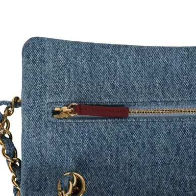 Chanel Chanel Maxi "Souplissimo" Small Flap Bag Blue Denim Gold Hardware | Thumbnail 8 Chanel Chanel Maxi "Souplissimo" Small Flap Bag Blue Denim Gold Hardware | Thumbnail 8