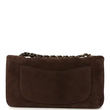 Chanel Chanel Maxi "Souplissimo" Small Flap Bag Dark Brown Suede Gold Hardware | Thumbnail 4 Chanel Chanel Maxi "Souplissimo" Small Flap Bag Dark Brown Suede Gold Hardware | Thumbnail 4