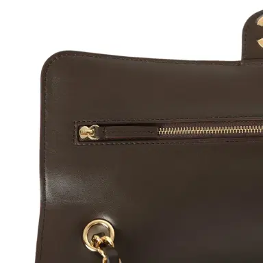 Chanel Chanel Maxi "Souplissimo" Small Flap Bag Dark Brown Suede Gold Hardware | Thumbnail 8 Chanel Chanel Maxi "Souplissimo" Small Flap Bag Dark Brown Suede Gold Hardware | Thumbnail 8