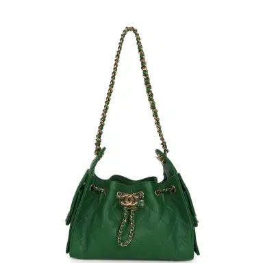 Chanel Chanel Mini 25 Hobo Bag Green Caviar Gold Hardware | Thumbnail 7 Chanel Chanel Mini 25 Hobo Bag Green Caviar Gold Hardware | Thumbnail 7