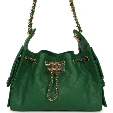 Chanel Chanel Mini 25 Hobo Bag Green Caviar Gold Hardware | Thumbnail 1 Chanel Chanel Mini 25 Hobo Bag Green Caviar Gold Hardware | Thumbnail 1