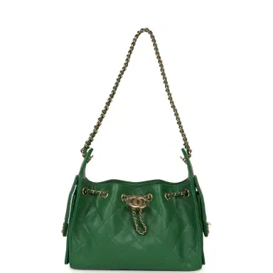 Chanel Chanel Mini 25 Hobo Bag Green Caviar Gold Hardware | Thumbnail 7 Chanel Chanel Mini 25 Hobo Bag Green Caviar Gold Hardware | Thumbnail 7