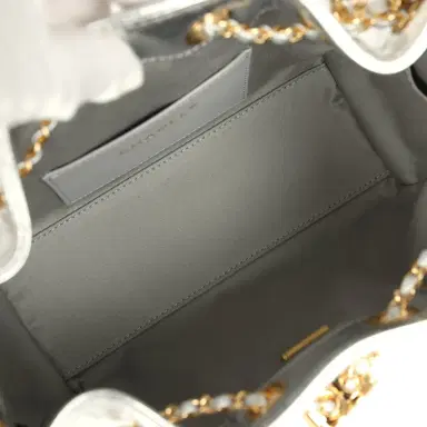 Chanel Chanel Mini 25 Hobo Bag Metallic Silver Caviar Gold Hardware | Thumbnail 8 Chanel Chanel Mini 25 Hobo Bag Metallic Silver Caviar Gold Hardware | Thumbnail 8