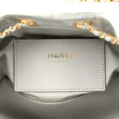 Chanel Chanel Mini 25 Hobo Bag Metallic Silver Caviar Gold Hardware | Thumbnail 9 Chanel Chanel Mini 25 Hobo Bag Metallic Silver Caviar Gold Hardware | Thumbnail 9