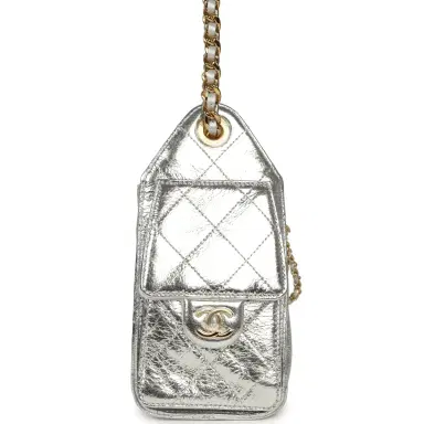 Chanel Chanel Mini 25 Hobo Bag Metallic Silver Caviar Gold Hardware | Thumbnail 3 Chanel Chanel Mini 25 Hobo Bag Metallic Silver Caviar Gold Hardware | Thumbnail 3