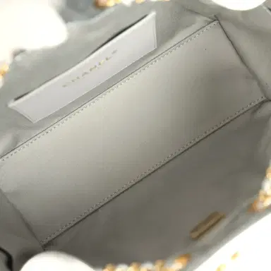 Chanel Chanel Mini 25 Hobo Bag Metallic Silver Caviar Gold Hardware | Thumbnail 8 Chanel Chanel Mini 25 Hobo Bag Metallic Silver Caviar Gold Hardware | Thumbnail 8