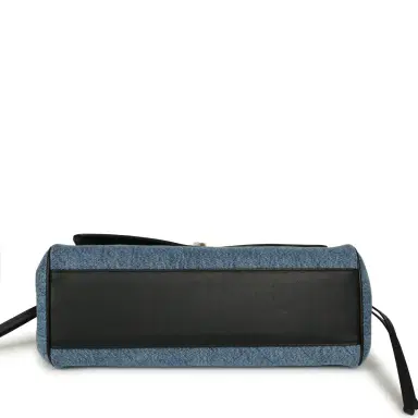 Chanel Chanel Small "Urban Essential" East West Shopping Tote Black Calfskin and Blue Denim Gold Hardware | Thumbnail 6 Chanel Chanel Small "Urban Essential" East West Shopping Tote Black Calfskin and Blue Denim Gold Hardware | Thumbnail 6