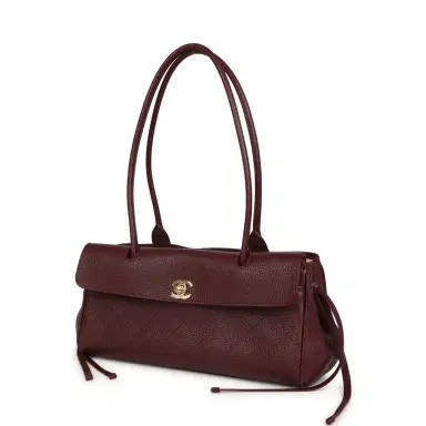 Chanel Chanel Small "Urban Essential" East West Shopping Tote Dark Burgundy Caviar Gold Hardware | Thumbnail 5 Chanel Chanel Small "Urban Essential" East West Shopping Tote Dark Burgundy Caviar Gold Hardware | Thumbnail 5