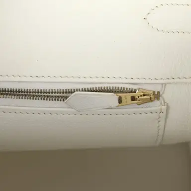 HERMÈS Custom "Paisley Bandana" Swarovski Crystal Hermes Birkin 35 White Epsom Gold Hardware | Thumbnail 9 HERMÈS Custom "Paisley Bandana" Swarovski Crystal Hermes Birkin 35 White Epsom Gold Hardware | Thumbnail 9
