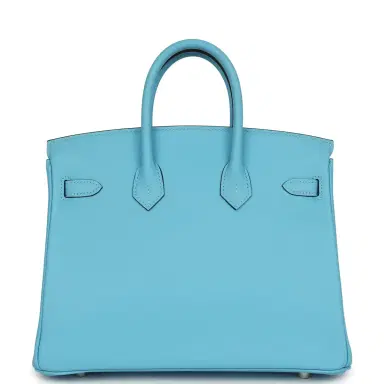 HERMÈS Hermes Birkin 25 Celeste Swift Palladium Hardware | Thumbnail 4 HERMÈS Hermes Birkin 25 Celeste Swift Palladium Hardware | Thumbnail 4