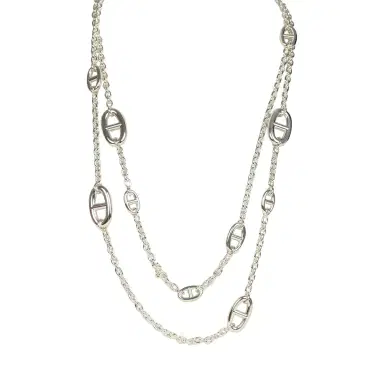 HERMÈS Hermes Farandole Rope Necklace 120cm Sterling Silver Hardware | Thumbnail 1 HERMÈS Hermes Farandole Rope Necklace 120cm Sterling Silver Hardware | Thumbnail 1