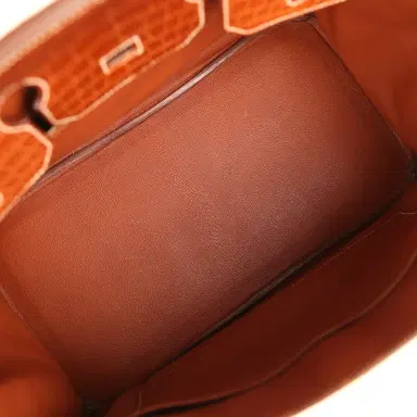 HERMÈS Pre-owned Hermes Birkin 35 Gold Matte Porosus Crocodile Gold Hardware | Thumbnail 8 HERMÈS Pre-owned Hermes Birkin 35 Gold Matte Porosus Crocodile Gold Hardware | Thumbnail 8