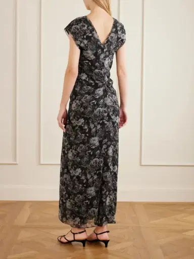 Tove Luana Floral-print Ruched Silk Maxi Dress | Thumbnail 3 Tove Luana Floral-print Ruched Silk Maxi Dress | Thumbnail 3