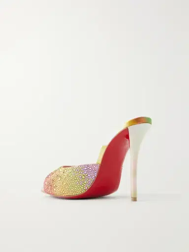 Christian Louboutin Miss Z 100 Crystal-embellished Satin Mules | Thumbnail 3 Christian Louboutin Miss Z 100 Crystal-embellished Satin Mules | Thumbnail 3