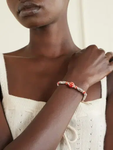 Isabel Marant Janis Wood, Ceramic And Leather Beaded Bracelet | Thumbnail 2 Isabel Marant Janis Wood, Ceramic And Leather Beaded Bracelet | Thumbnail 2