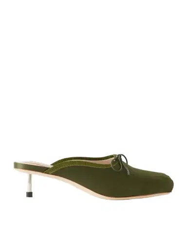 Simone Rocha Pointe Bow-detailed Satin Pumps | Thumbnail 1 Simone Rocha Pointe Bow-detailed Satin Pumps | Thumbnail 1