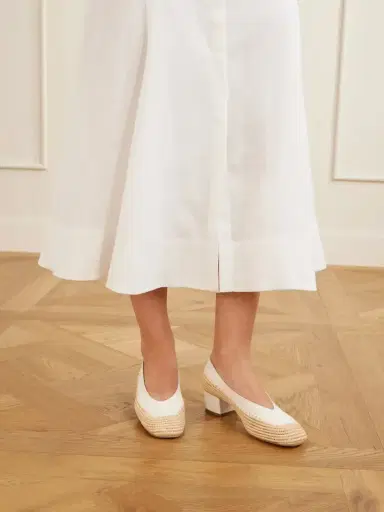 Gabriela Hearst Strength 40 Suede-trimmed Raffia Pumps | Thumbnail 2 Gabriela Hearst Strength 40 Suede-trimmed Raffia Pumps | Thumbnail 2
