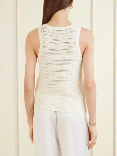 Anine Bing Arie Open-knit Cotton-blend Tank | Thumbnail 4 Anine Bing Arie Open-knit Cotton-blend Tank | Thumbnail 4