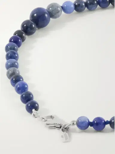 Le Sundial Wave Sterling Silver And Sodalite Beaded Necklace | Thumbnail 3 Le Sundial Wave Sterling Silver And Sodalite Beaded Necklace | Thumbnail 3