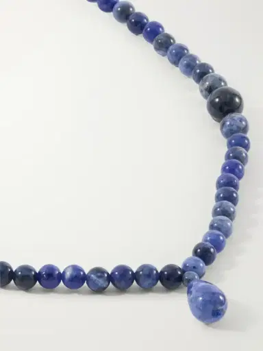 Le Sundial Wave Sterling Silver And Sodalite Beaded Necklace | Thumbnail 4 Le Sundial Wave Sterling Silver And Sodalite Beaded Necklace | Thumbnail 4