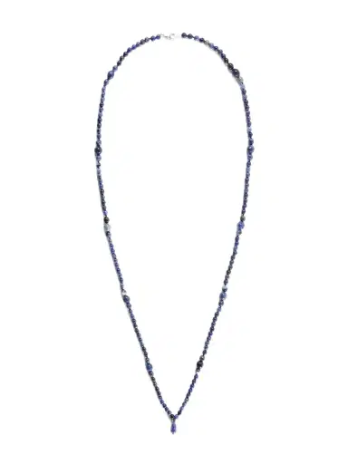 Le Sundial Wave Sterling Silver And Sodalite Beaded Necklace | Thumbnail 1 Le Sundial Wave Sterling Silver And Sodalite Beaded Necklace | Thumbnail 1