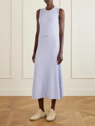 Gabriela Hearst Meier Belted Ribbed Wool And Cashmere-blend Midi Dress | Thumbnail 2 Gabriela Hearst Meier Belted Ribbed Wool And Cashmere-blend Midi Dress | Thumbnail 2