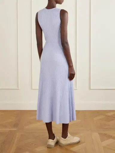 Gabriela Hearst Meier Belted Ribbed Wool And Cashmere-blend Midi Dress | Thumbnail 3 Gabriela Hearst Meier Belted Ribbed Wool And Cashmere-blend Midi Dress | Thumbnail 3
