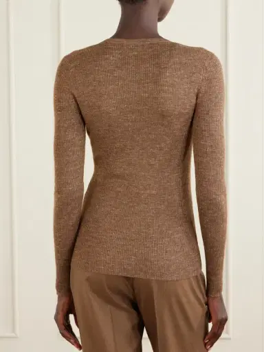 Gabriela Hearst Aiste Ribbed Cashmere, Silk And Hemp-blend Cardigan | Thumbnail 4 Gabriela Hearst Aiste Ribbed Cashmere, Silk And Hemp-blend Cardigan | Thumbnail 4