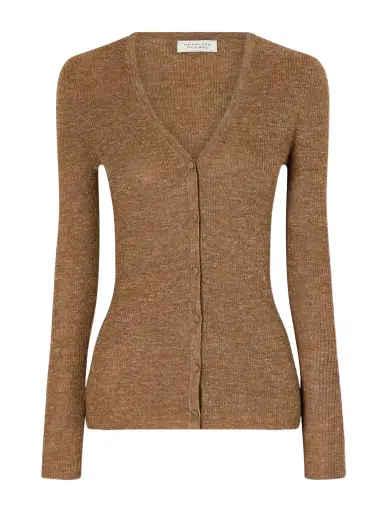 Gabriela Hearst Aiste Ribbed Cashmere, Silk And Hemp-blend Cardigan | Thumbnail 1 Gabriela Hearst Aiste Ribbed Cashmere, Silk And Hemp-blend Cardigan | Thumbnail 1