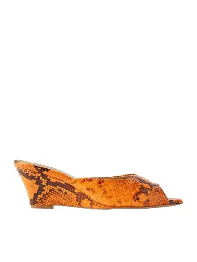 Jamie Haller The Kit Snake-effect Leather Mules | Thumbnail 1 Jamie Haller The Kit Snake-effect Leather Mules | Thumbnail 1