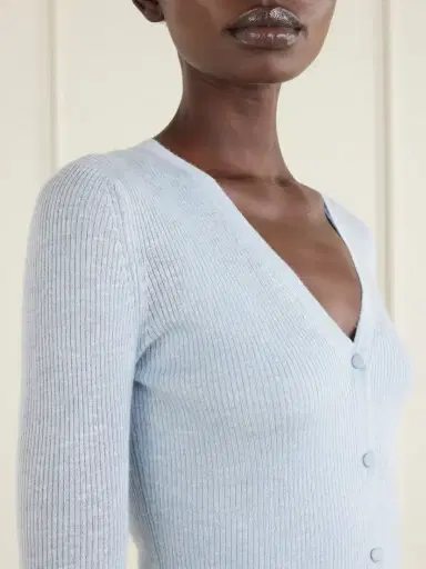 Gabriela Hearst Aiste Ribbed Cashmere, Silk And Hemp-blend Cardigan | Thumbnail 5 Gabriela Hearst Aiste Ribbed Cashmere, Silk And Hemp-blend Cardigan | Thumbnail 5