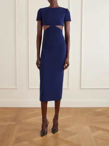 Carolina Herrera Bow-embellished Cut-out Crepe Midi Dress | Thumbnail 2 Carolina Herrera Bow-embellished Cut-out Crepe Midi Dress | Thumbnail 2