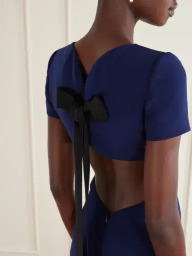 Carolina Herrera Bow-embellished Cut-out Crepe Midi Dress | Thumbnail 5 Carolina Herrera Bow-embellished Cut-out Crepe Midi Dress | Thumbnail 5