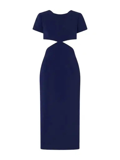 Carolina Herrera Bow-embellished Cut-out Crepe Midi Dress | Thumbnail 1 Carolina Herrera Bow-embellished Cut-out Crepe Midi Dress | Thumbnail 1