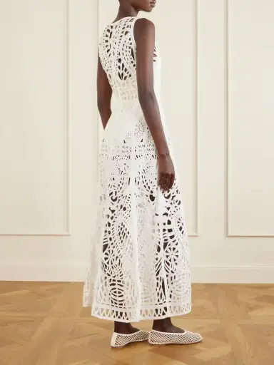 Emporio Sirenuse Vivienne Brisé Cut-out Cotton Midi Dress | Thumbnail 3 Emporio Sirenuse Vivienne Brisé Cut-out Cotton Midi Dress | Thumbnail 3