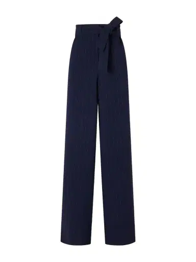 Max Mara Striped Seersucker Virgin Wool-blend Pants | Thumbnail 1 Max Mara Striped Seersucker Virgin Wool-blend Pants | Thumbnail 1