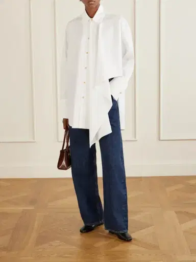 OSSOU Tess Draped Cotton Poplin Shirt | Thumbnail 2 OSSOU Tess Draped Cotton Poplin Shirt | Thumbnail 2