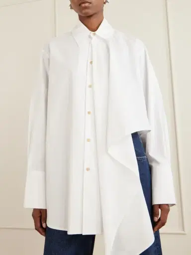 OSSOU Tess Draped Cotton Poplin Shirt | Thumbnail 4 OSSOU Tess Draped Cotton Poplin Shirt | Thumbnail 4
