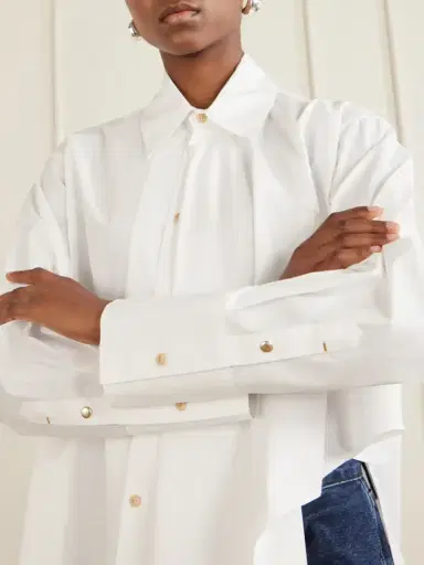 OSSOU Tess Draped Cotton Poplin Shirt | Thumbnail 5 OSSOU Tess Draped Cotton Poplin Shirt | Thumbnail 5