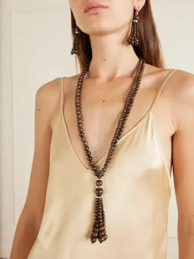 Le Sundial Venice Opera Tasseled Sterling Silver Bronzite Necklace | Thumbnail 2 Le Sundial Venice Opera Tasseled Sterling Silver Bronzite Necklace | Thumbnail 2