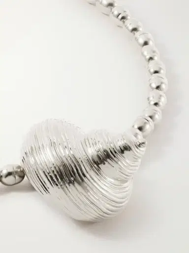 Julietta Mykonos Rhodium-pleated Beaded Necklace | Thumbnail 4 Julietta Mykonos Rhodium-pleated Beaded Necklace | Thumbnail 4