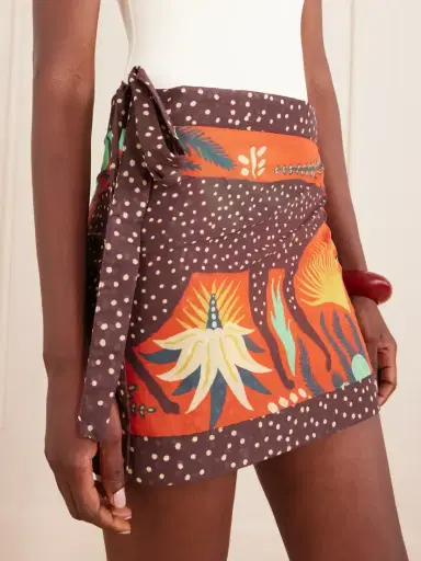 Etro Printed Cotton-voile Mini Wrap Skirt | Thumbnail 4 Etro Printed Cotton-voile Mini Wrap Skirt | Thumbnail 4
