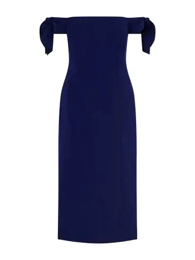 Carolina Herrera Off-the-shoulder Crepe Midi Dress | Thumbnail 1 Carolina Herrera Off-the-shoulder Crepe Midi Dress | Thumbnail 1